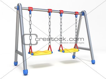 Double children swing 3D