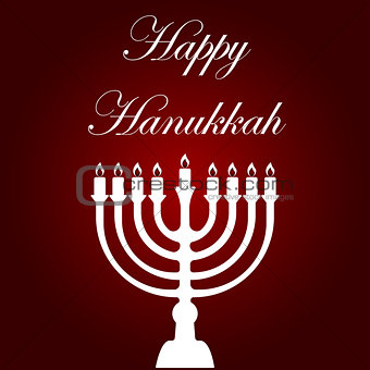 Happy Hanukkah card template.