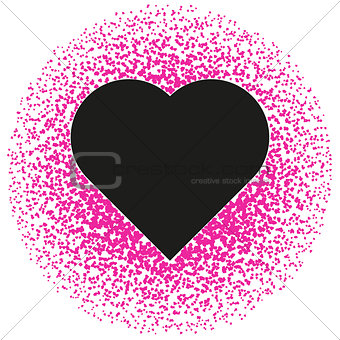 Black and pink valentine. Abstract pattern Vector