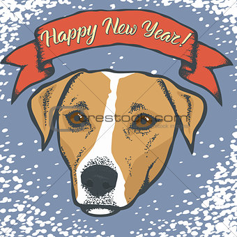 Year of the dog vector concept