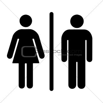 male and female toilet
