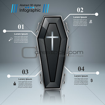 Coffin icon. Business Infographics.
