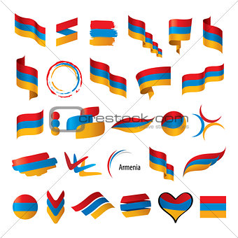 Armenia flag, vector illustration