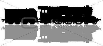 The vintage steam locomotive