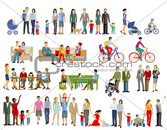 Family life generation, illustration