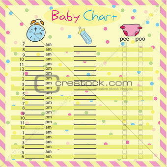 Baby chart for moms - colorful vector illustration