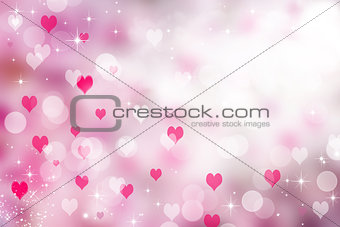 pink white Valentine hearts