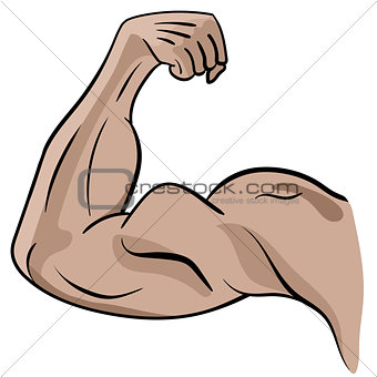 Strong Male Arm. Symbol of Power and Muscle