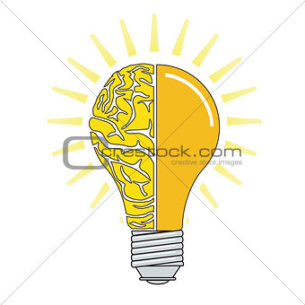 think, brain symbol illustration