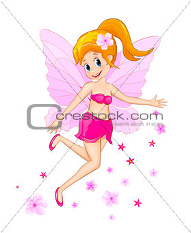 Pink flower fairy