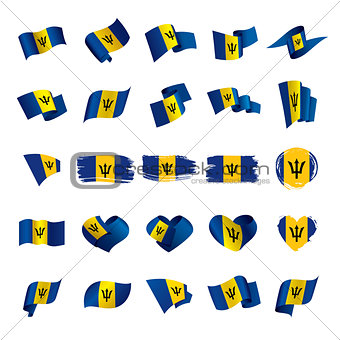 Barbados flag, vector illustration
