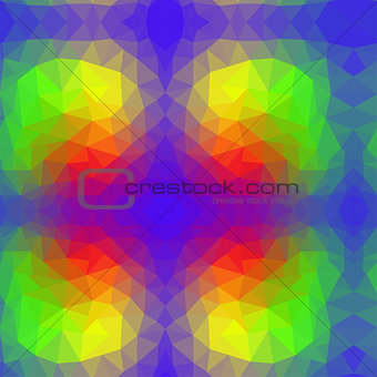 vector abstract irregular pattern polygon background with a triangular in rainbow spectrum colors