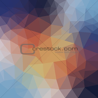 abstract background of blue and beige triangles