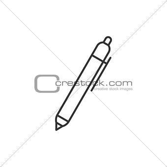 Ball pen outline icon