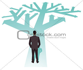 Businessman direction future illustration,