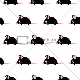 Cute kid mice design seamless vector pattern.