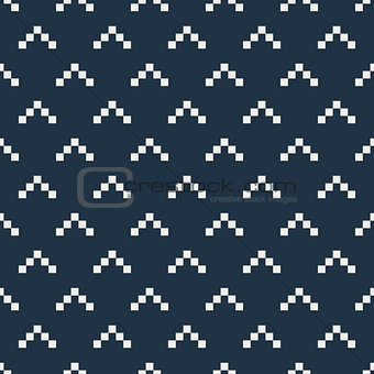 Pixel triangles seamless vector pattern.