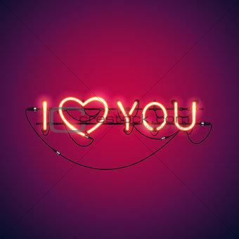 I Love You Neon Sign