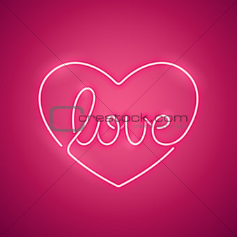 Love Neon Sign Pink