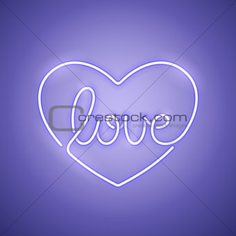 Love Neon Sign Purple