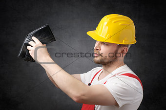 Poor construction worker