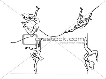 Set ballet Dancer ballerina