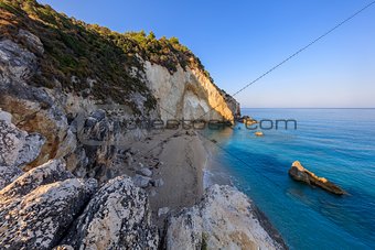 little beach near Agios Nikitas. Lefkada, Greece