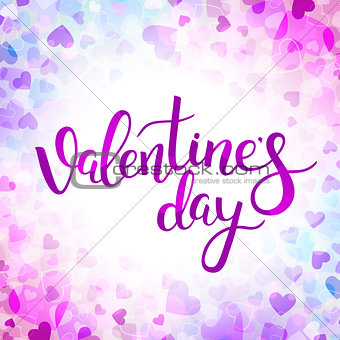 Vector background with hearts for Valentines day