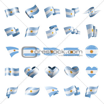 Argentina flag, vector illustration