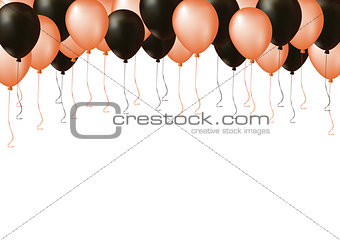 Black and orange Halloween celebrate air plastic balloon