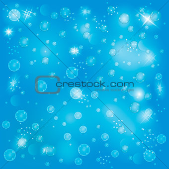 Condensation, bubbles on a luminous surface