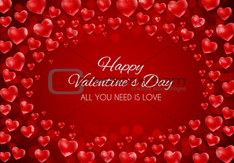 Valentine s Day Heart Love and Feelings Background Design. Vector illustration