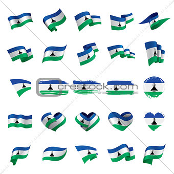 Lesotho flag, vector illustration