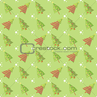 Green Seamless Christmas Tree Pattern