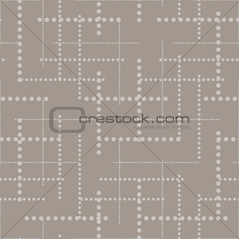 Dotted lines grey seamless vector pattern.
