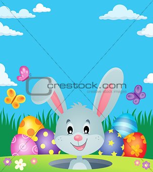 Easter eggs and lurking bunny theme 3