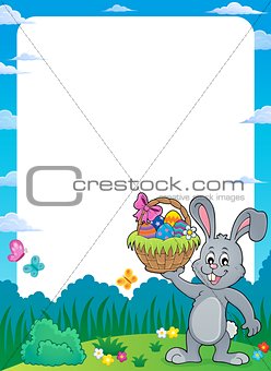 Frame with Easter bunny thematics 1