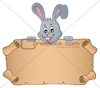 Lurking Easter bunny with parchment 1