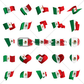 Mexican flag, vector illustration