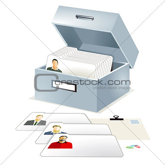 Database, file folder illustration