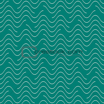 Vector seamless wavy line pattern