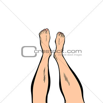 human feet isolated on white background