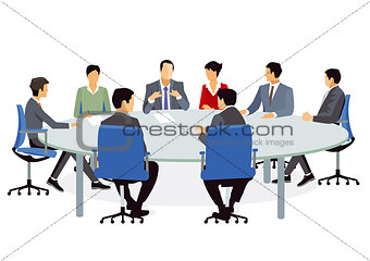 Business people at the meeting and advise