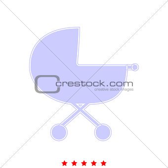 Baby carriage it is icon .