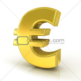 Euro 3D golden sign
