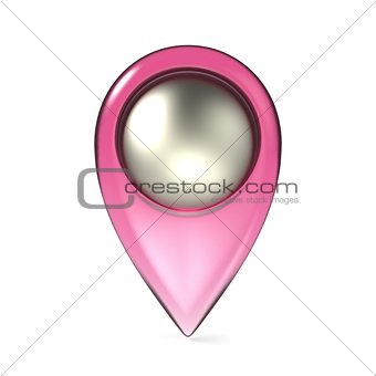 Pink map pointer 3D