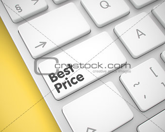Best Price - Message on White Keyboard Keypad. 3D.