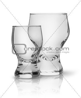 Two glasses side by side