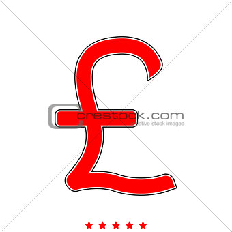 Pound sterling it is icon .