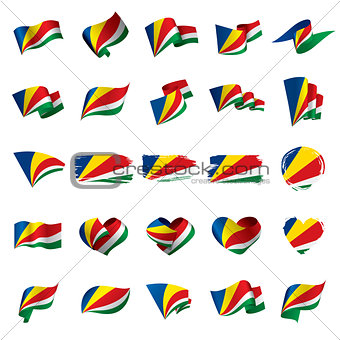 Seychelles flag, vector illustration